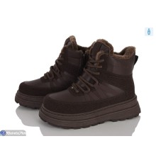 Черевики жіночі на зиму (8 пар р.36-41) коричневий  "LOREDANA"