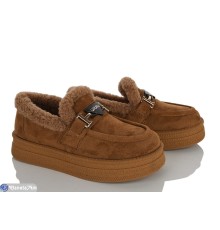 Туфлі жіночі на зиму (8 пар р.36-41) camel  "LOREDANA"
