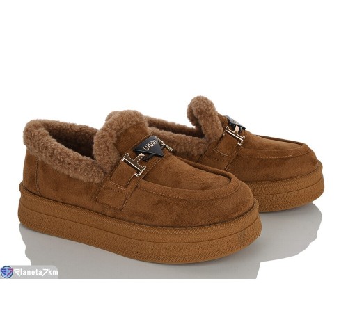 Туфлі жіночі на зиму (8 пар р.36-41) camel  "LOREDANA"