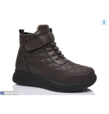 Черевики жіночі на зиму (8 пар р.37-42) коричневий  "Lilin"