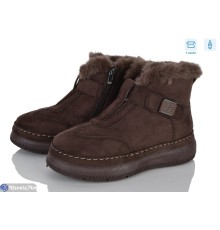 Черевики жіночі на зиму (8 пар р.36-41) коричневий  "LALLI"