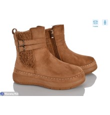 Черевики жіночі на зиму (8 пар р.36-41) коричневий  "LALLI"