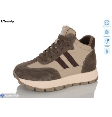 Черевики жіночі на зиму (6 пар р.36-41) коричневий  "Trendy"