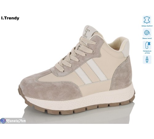 Черевики жіночі на зиму (6 пар р.36-41) бежевий  "Trendy"