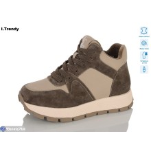 Черевики жіночі на зиму (6 пар р.36-41) коричневий  "Trendy"