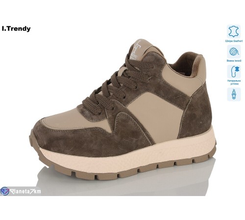Черевики жіночі на зиму (6 пар р.36-41) коричневий  "Trendy"