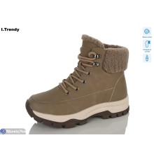 Черевики жіночі на зиму (6 пар р.36-41) коричневий  "Trendy"