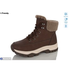 Черевики жіночі на зиму (6 пар р.36-41) коричневий  "Trendy"