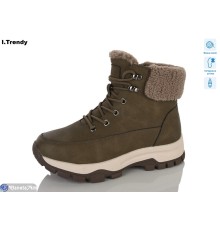 Черевики жіночі на зиму (6 пар р.36-41) хакі  "Trendy"