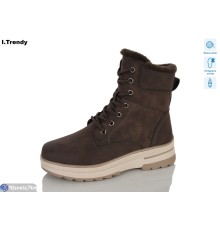Черевики жіночі на зиму (6 пар р.36-41) коричневий  "Trendy"