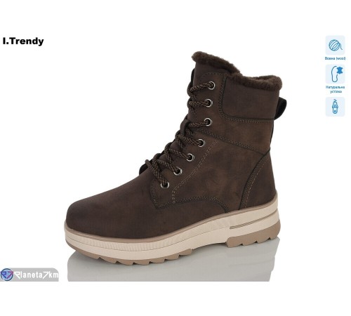 Черевики жіночі на зиму (6 пар р.36-41) коричневий  "Trendy"