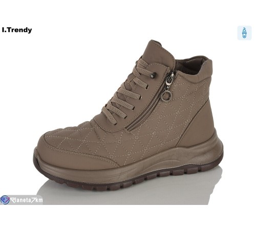 Черевики жіночі на зиму (8 пар р.37-42) коричневий  "Trendy"