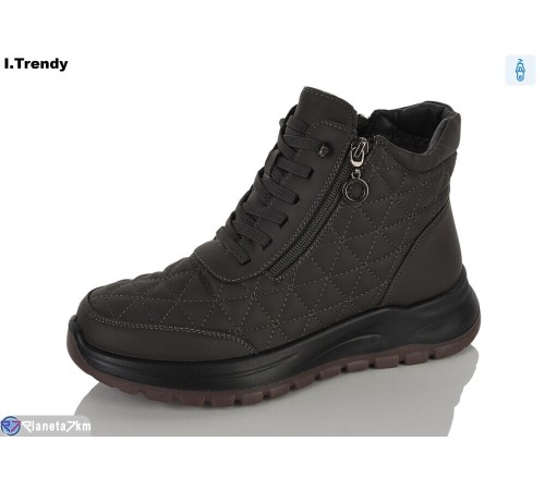 Черевики жіночі на зиму (8 пар р.37-42) коричневий  "Trendy"