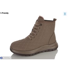 Черевики жіночі на зиму (8 пар р.37-42) коричневий  "Trendy"
