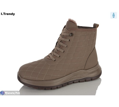 Черевики жіночі на зиму (8 пар р.37-42) коричневий  "Trendy"