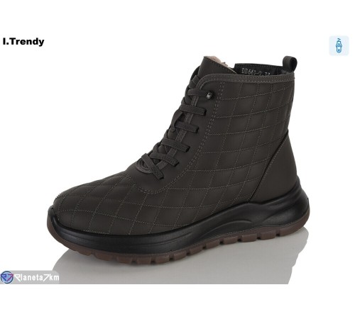 Черевики жіночі на зиму (8 пар р.37-42) коричневий  "Trendy"