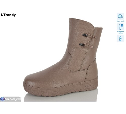 Черевики жіночі на зиму (6 пар р.36-41) коричневий  "Trendy"
