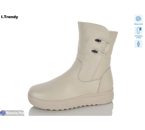 Черевики жіночі на зиму (6 пар р.36-41) бежевий  "Trendy"