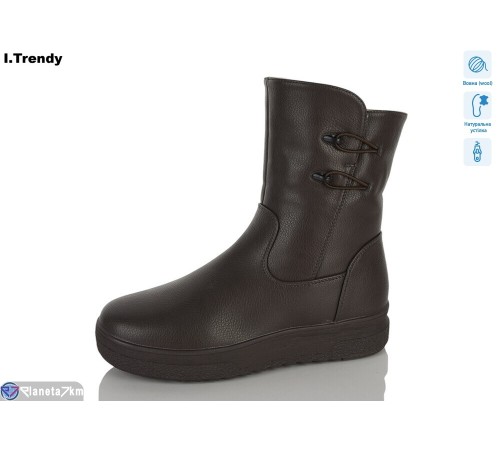 Черевики жіночі на зиму (6 пар р.36-41) коричневий  "Trendy"