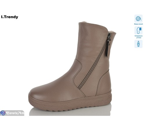 Черевики жіночі на зиму (6 пар р.36-41) коричневий  "Trendy"