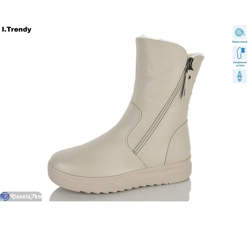 Черевики жіночі на зиму (6 пар р.36-41) бежевий  "Trendy"