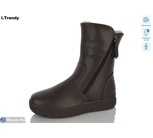 Черевики жіночі на зиму (6 пар р.36-41) коричневий  "Trendy"