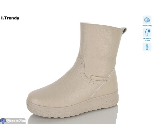 Черевики жіночі на зиму (6 пар р.36-41) бежевий  "Trendy"