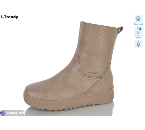 Черевики жіночі на зиму (6 пар р.36-41) коричневий  "Trendy"