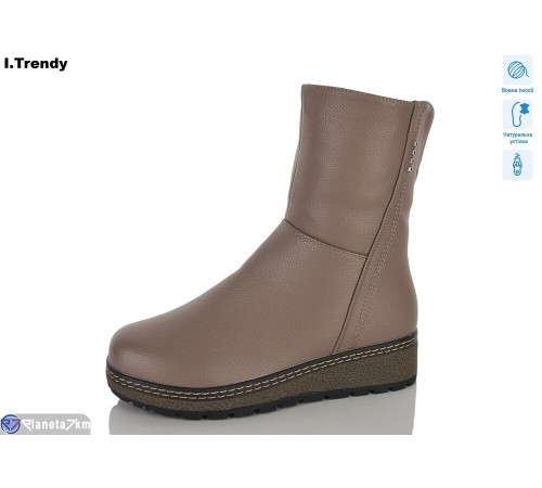 Черевики жіночі на зиму (6 пар р.36-41) коричневий  "Trendy"