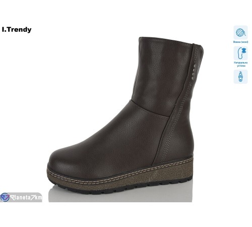 Черевики жіночі на зиму (6 пар р.36-41) коричневий  "Trendy"