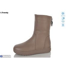 Чоботи жіночі на зиму (6 пар р.36-41) коричневий  "Trendy"