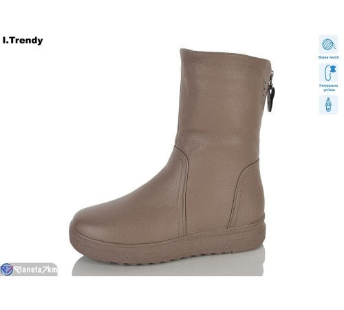 Чоботи жіночі на зиму (6 пар р.36-41) коричневий  "Trendy"