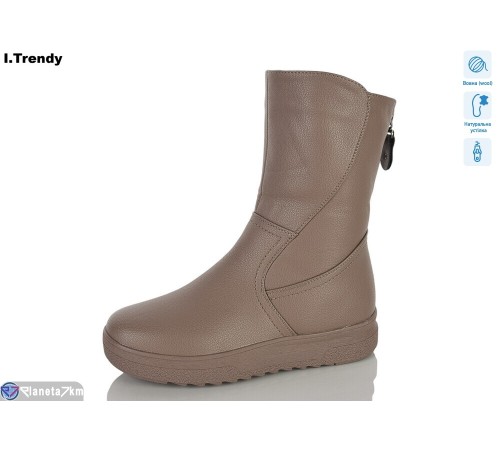 Чоботи жіночі на зиму (6 пар р.36-41) коричневий  "Trendy"
