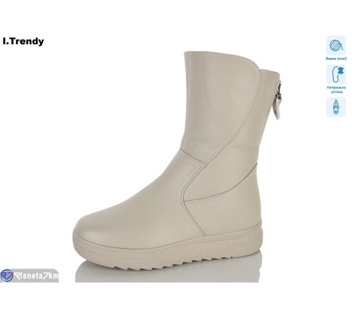 Чоботи жіночі на зиму (6 пар р.36-41) бежевий  "Trendy"