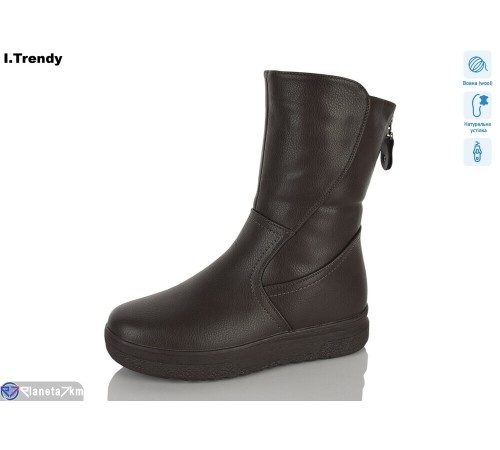 Чоботи жіночі на зиму (6 пар р.36-41) коричневий  "Trendy"