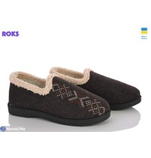Тапки жіночі на зиму (6 пар р.37-41) коричневий  "Roks"