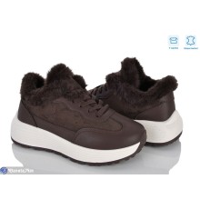 Кросівки жіночі на зиму (8 пар р.36-41) коричневий  "Janna"