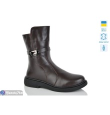 Черевики жіночі на зиму (6 пар р.37-41) коричневий  "LIKA"