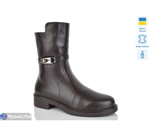 Черевики жіночі на зиму (6 пар р.37-41) коричневий  "LIKA"
