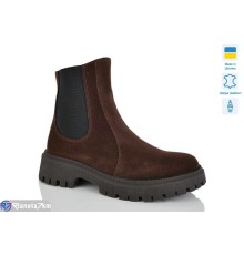 Черевики жіночі на зиму (6 пар р.37-41) коричневий  "LIKA"