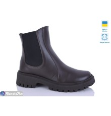 Черевики жіночі на зиму (6 пар р.37-41) коричневий  "LIKA"