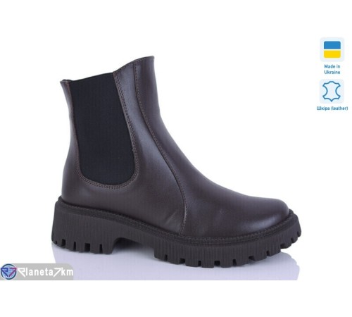Черевики жіночі на зиму (6 пар р.37-41) коричневий  "LIKA"