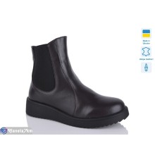 Черевики жіночі на зиму (6 пар р.37-41) коричневий  "LIKA"