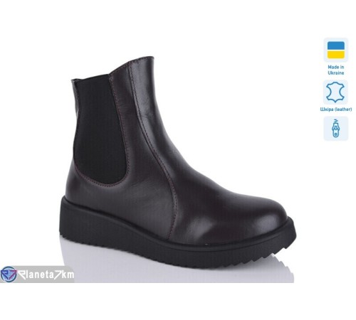 Черевики жіночі на зиму (6 пар р.37-41) коричневий  "LIKA"