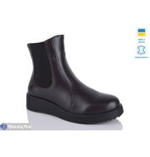 Черевики жіночі на зиму (6 пар р.37-41) коричневий  "LIKA"
