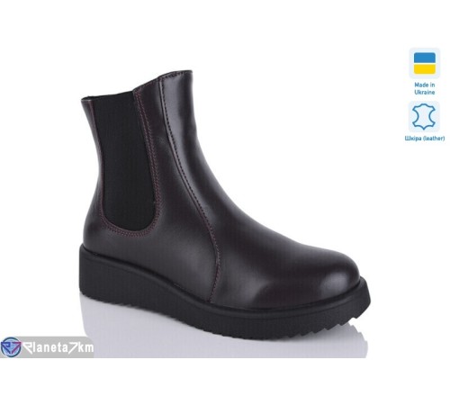 Черевики жіночі на зиму (6 пар р.37-41) коричневий  "LIKA"