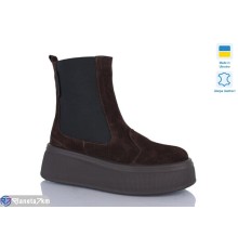 Черевики жіночі на зиму (6 пар р.37-41) коричневий  "LIKA"