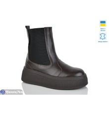 Черевики жіночі на зиму (6 пар р.37-41) коричневий  "LIKA"