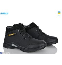 Черевики чоловічі на зиму (8 пар р.40-45) чорний  "LEOBAZA"