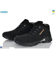Черевики чоловічі на зиму (8 пар р.40-45) чорний  "LEOBAZA"